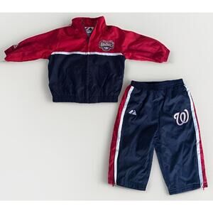 majestic WASHINGTON NATIONALS MLB Waterproof Tracksuit Kids 6-9 Months New